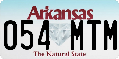 AR license plate 054MTM