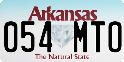 AR license plate 054MTO