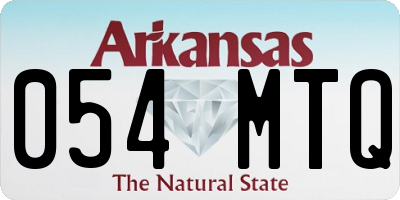 AR license plate 054MTQ