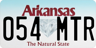 AR license plate 054MTR