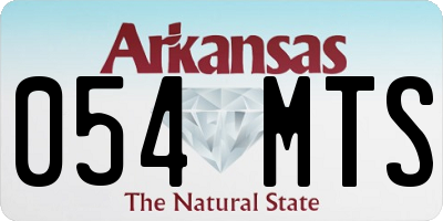 AR license plate 054MTS