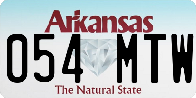 AR license plate 054MTW