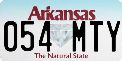 AR license plate 054MTY