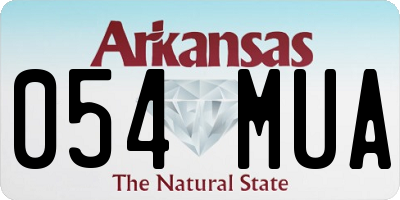AR license plate 054MUA