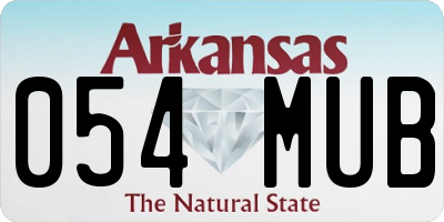 AR license plate 054MUB