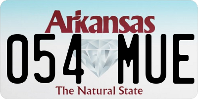 AR license plate 054MUE