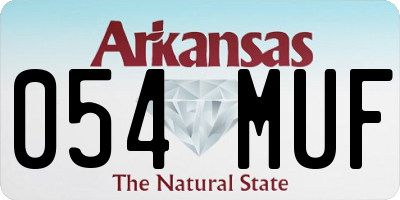 AR license plate 054MUF