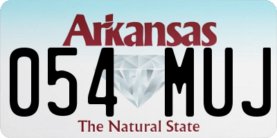 AR license plate 054MUJ