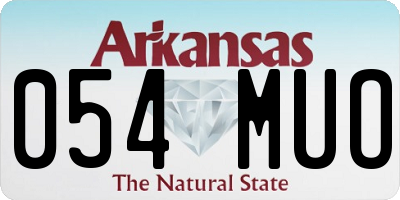 AR license plate 054MUO