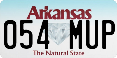 AR license plate 054MUP