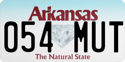 AR license plate 054MUT