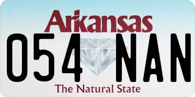 AR license plate 054NAN
