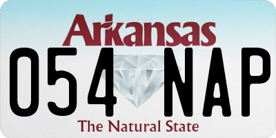 AR license plate 054NAP