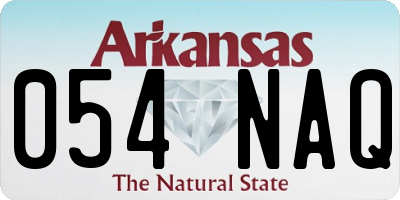 AR license plate 054NAQ