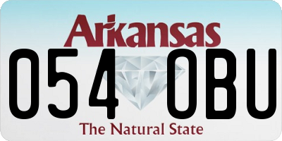 AR license plate 054OBU