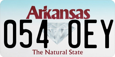 AR license plate 054OEY