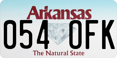 AR license plate 054OFK