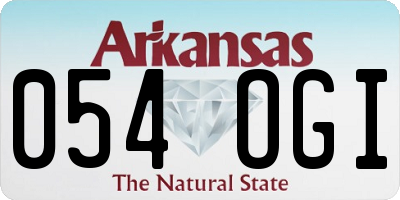 AR license plate 054OGI