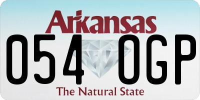 AR license plate 054OGP