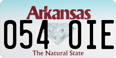 AR license plate 054OIE