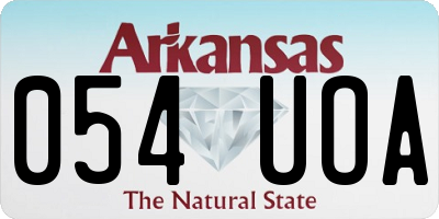 AR license plate 054UOA
