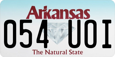 AR license plate 054UOI