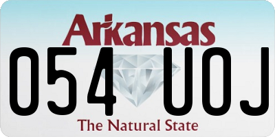 AR license plate 054UOJ