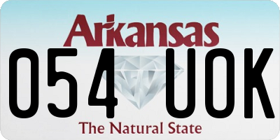 AR license plate 054UOK