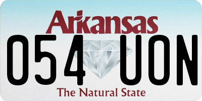 AR license plate 054UON