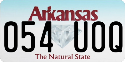 AR license plate 054UOQ