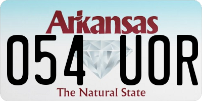 AR license plate 054UOR