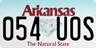 AR license plate 054UOS
