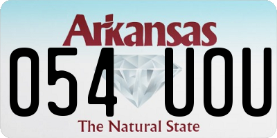 AR license plate 054UOU