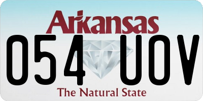 AR license plate 054UOV
