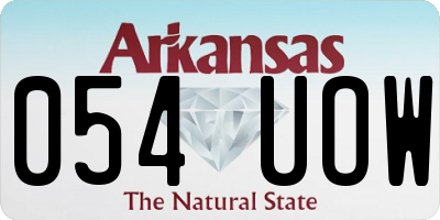 AR license plate 054UOW