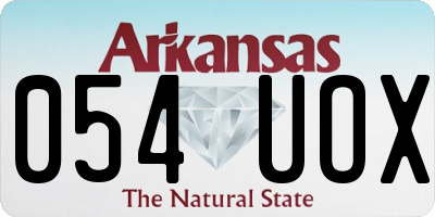 AR license plate 054UOX