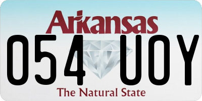 AR license plate 054UOY