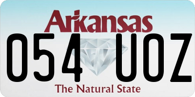 AR license plate 054UOZ