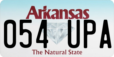 AR license plate 054UPA