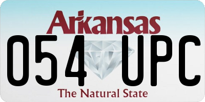 AR license plate 054UPC