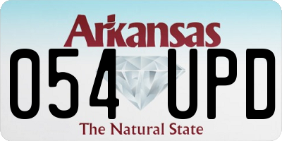 AR license plate 054UPD