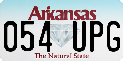 AR license plate 054UPG
