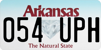 AR license plate 054UPH