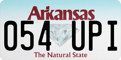 AR license plate 054UPI