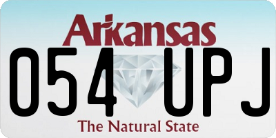 AR license plate 054UPJ