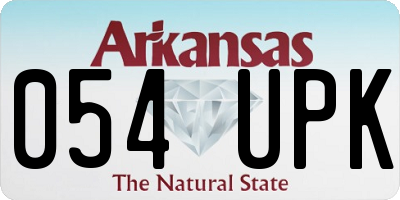 AR license plate 054UPK