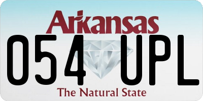AR license plate 054UPL