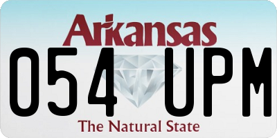 AR license plate 054UPM