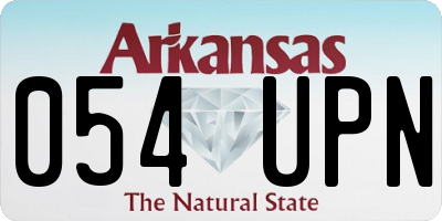 AR license plate 054UPN