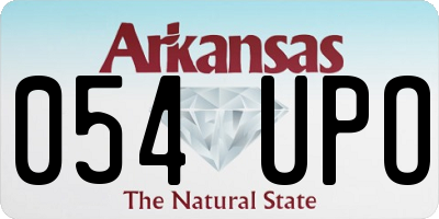 AR license plate 054UPO